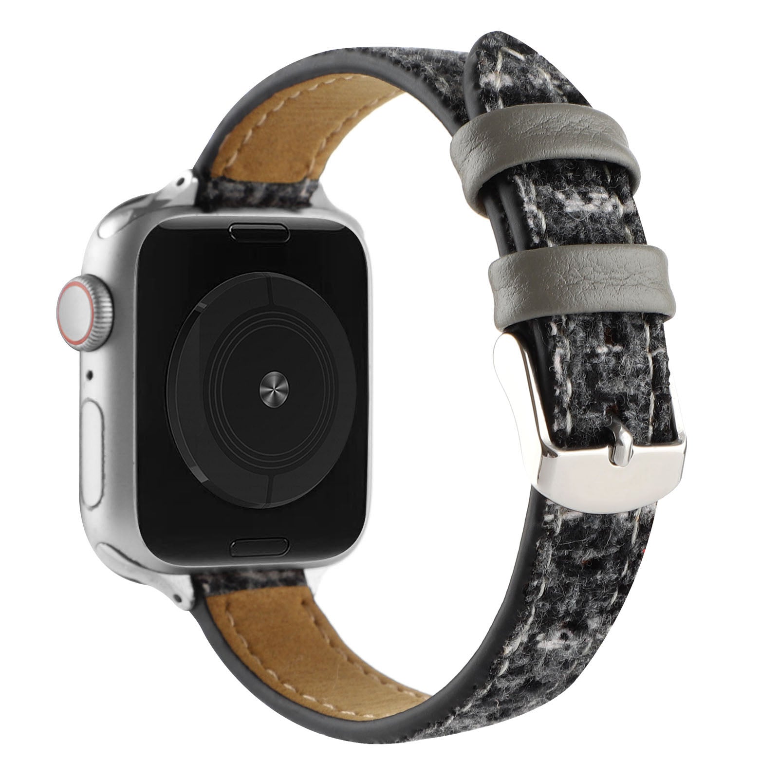 For Apple Watch Series 9 8 7 41mm 6 5 4 SE (2023) SE (2022) SE 40mm 3 2 1 38mm Leather+Plush Smart Watch Strap Adjustable Wrist Band For Apple Watch Series 9 8 7 41mm 6 5 4 SE (2023) SE (2022) SE 40mm 3 2 1 38mm Leather+Plush Smart Watch Strap Adjustable Wrist Band